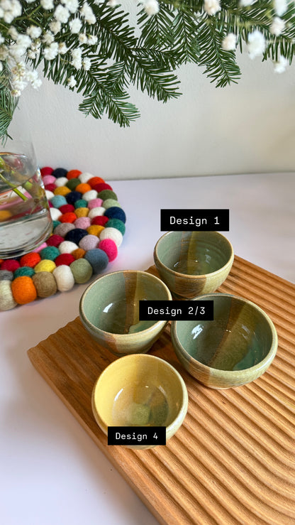 Three-Hue footed mini Cup- 4 pcs