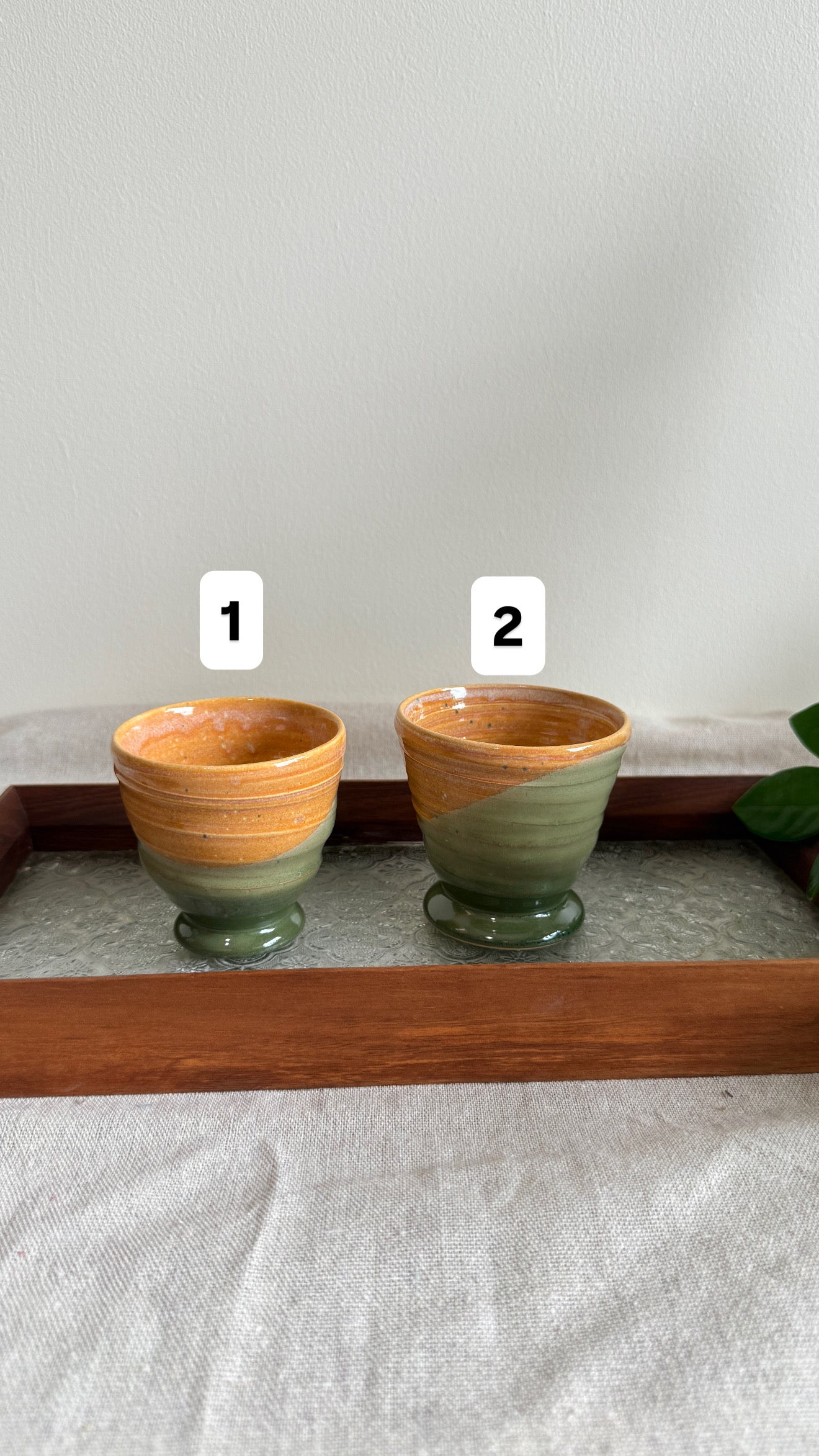 Footed Cup (Sunleaf x 2 designs)