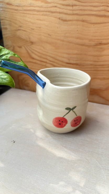 Cherry (cup w/ straw)