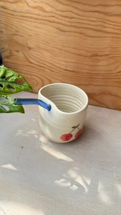 Cherry (cup w/ straw)