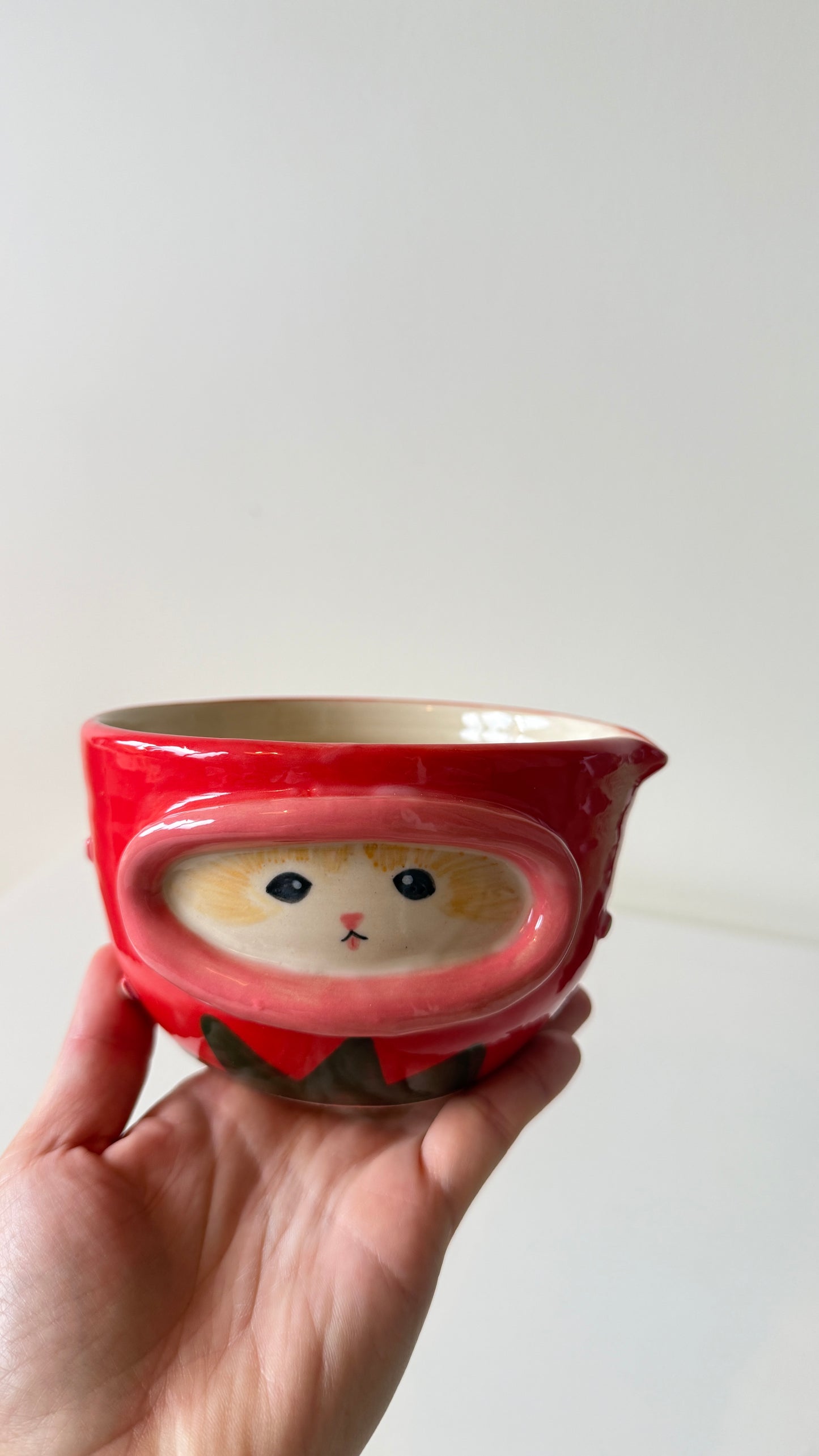 Strawberry x Meow x Matcha Bowl