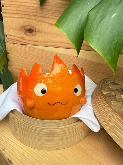 Calcifer matcha bowl (2 colours)