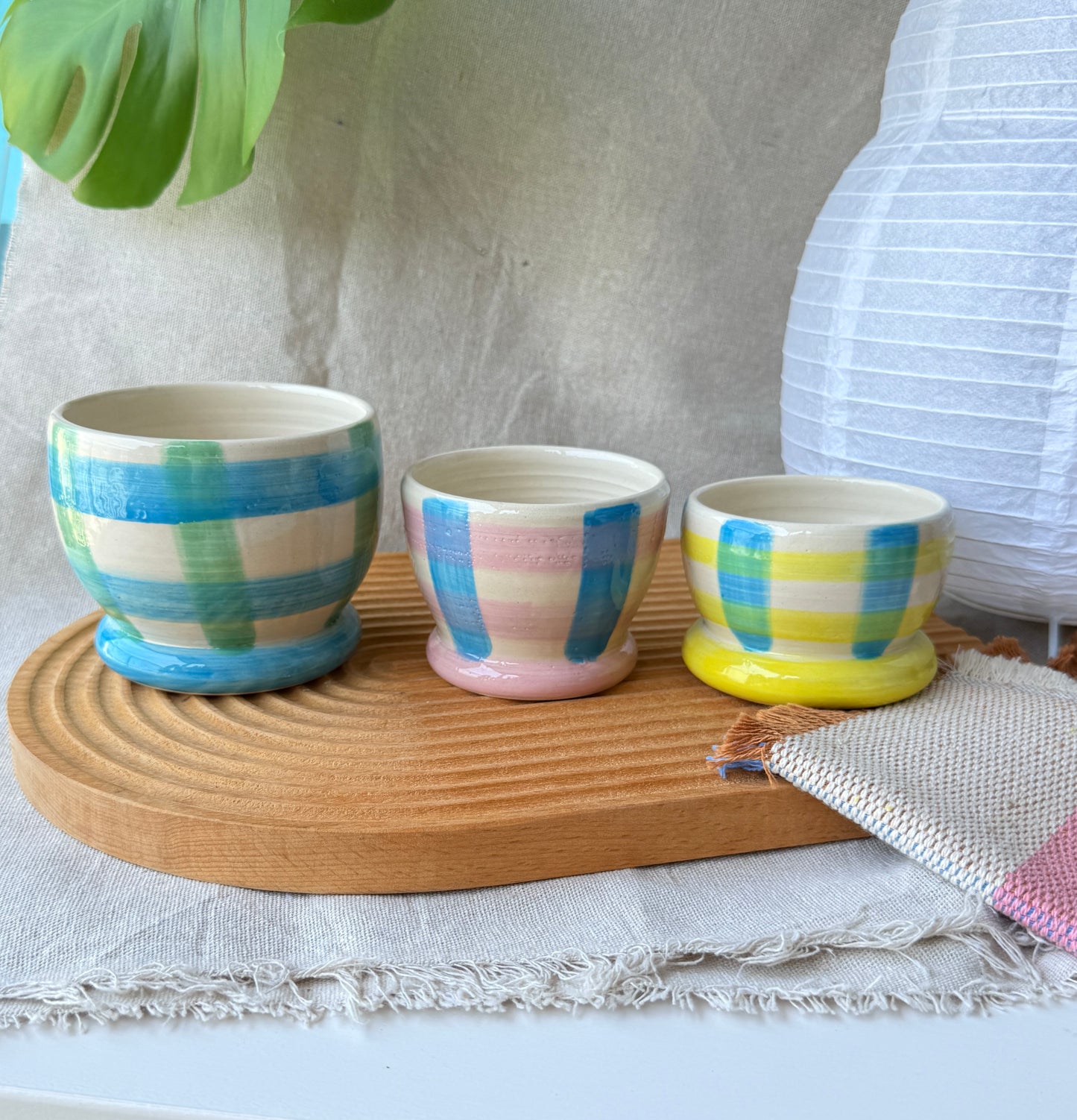 Picnic Checks - Rounded cups  (3 sizes)