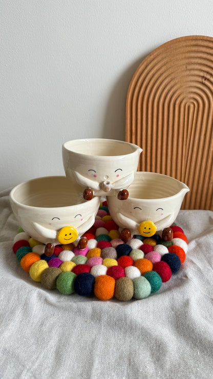 Smiley / Hot tea -  Matcha Bowl (2 designs)