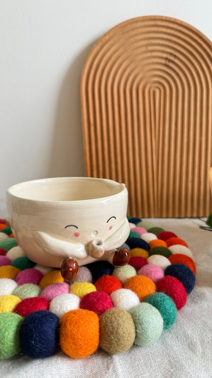 Smiley / Hot tea -  Matcha Bowl (2 designs)