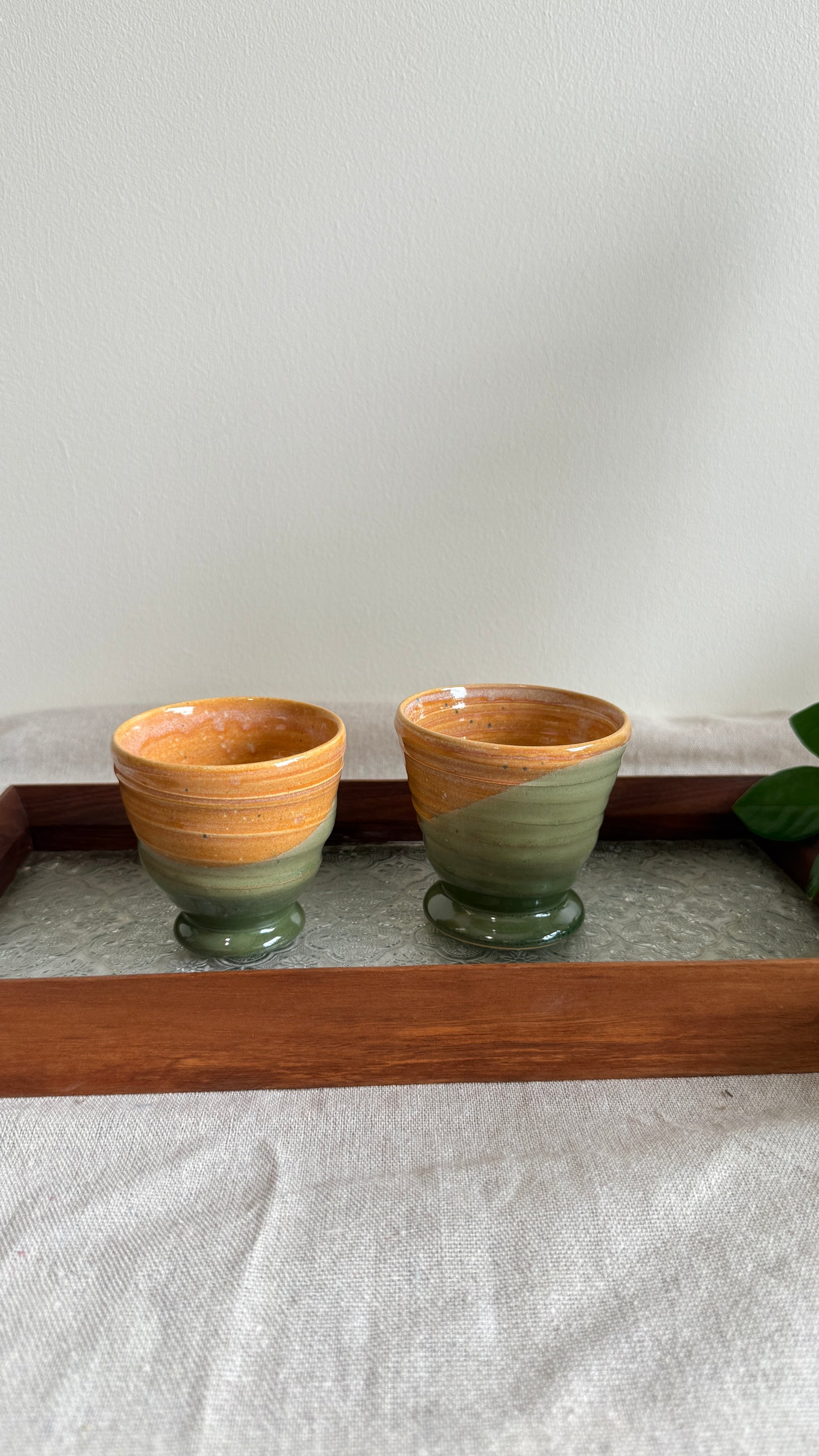 Footed Cup (Sunleaf x 2 designs)
