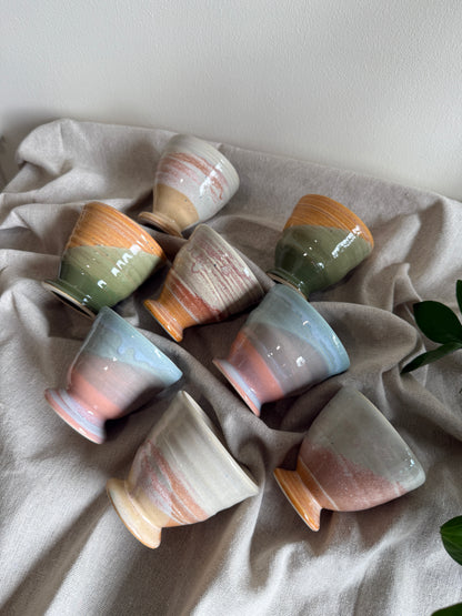 Footed Cup (Pinky shade x 4 designs)