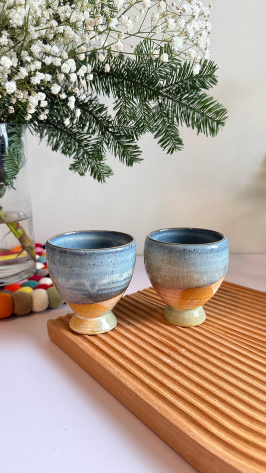 Ocean Bloom x Footed Cup- 2 pcs