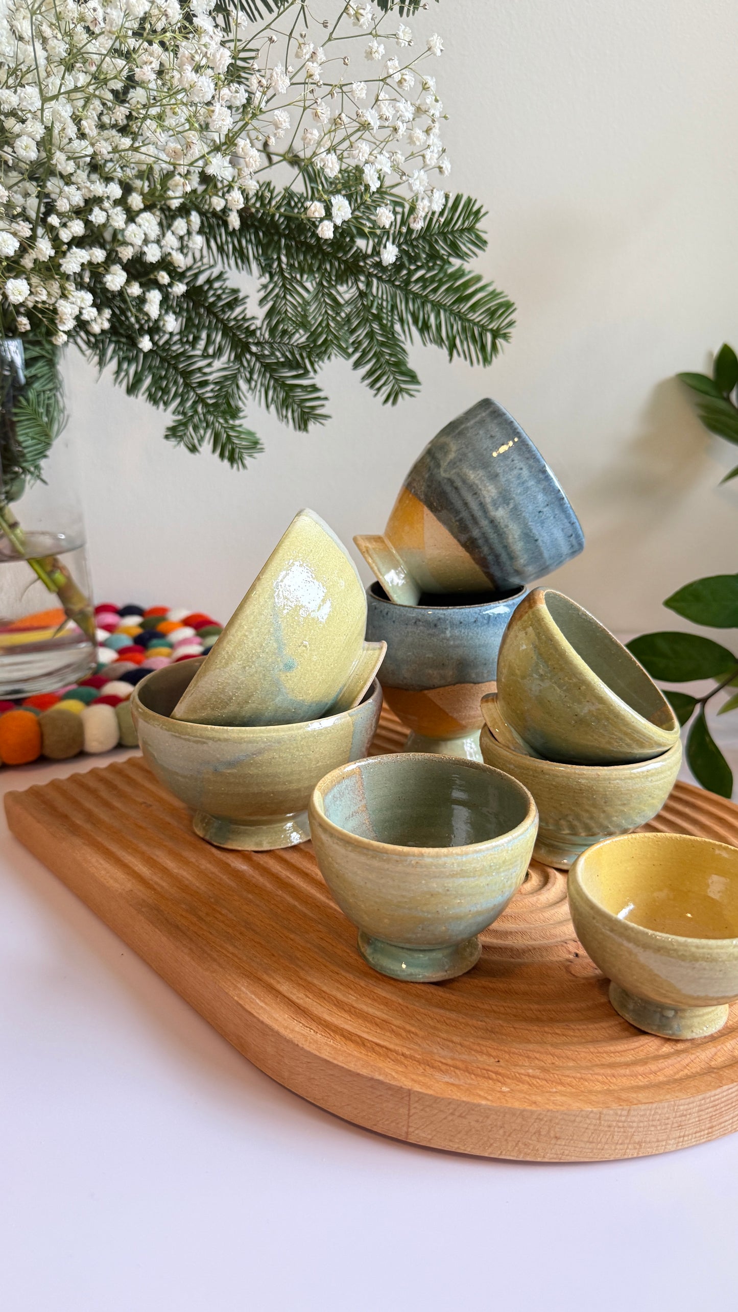 Ocean Bloom x Footed Cup- 2 pcs